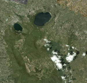 Demogorgone nel paesaggio laziale, secondo Di Nardo, in una foto scattata dal satellite