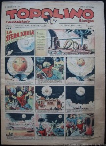 "Saturno" in prima pagina, su "Topolino" n. 564, dicembre 1943
